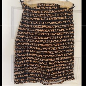 Jovani Leopard and Black Skirt Size 0